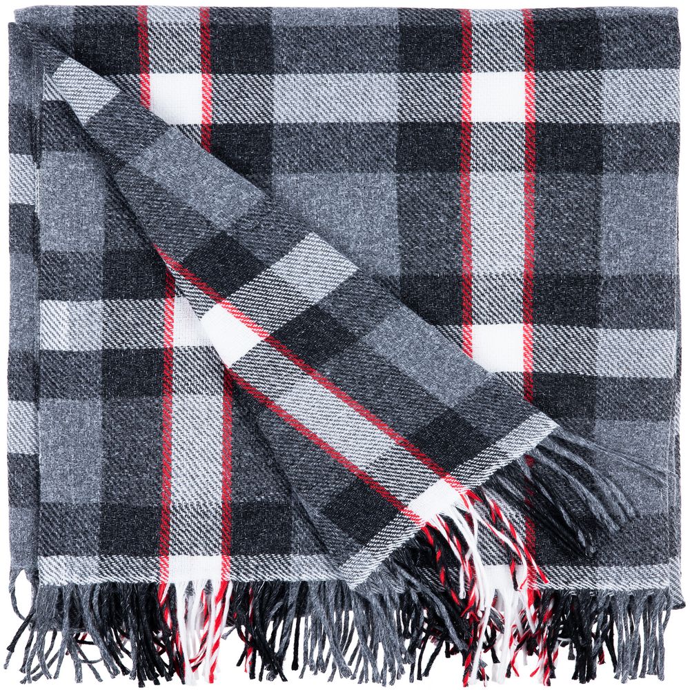 Плед «Валдай», серый с логотипом