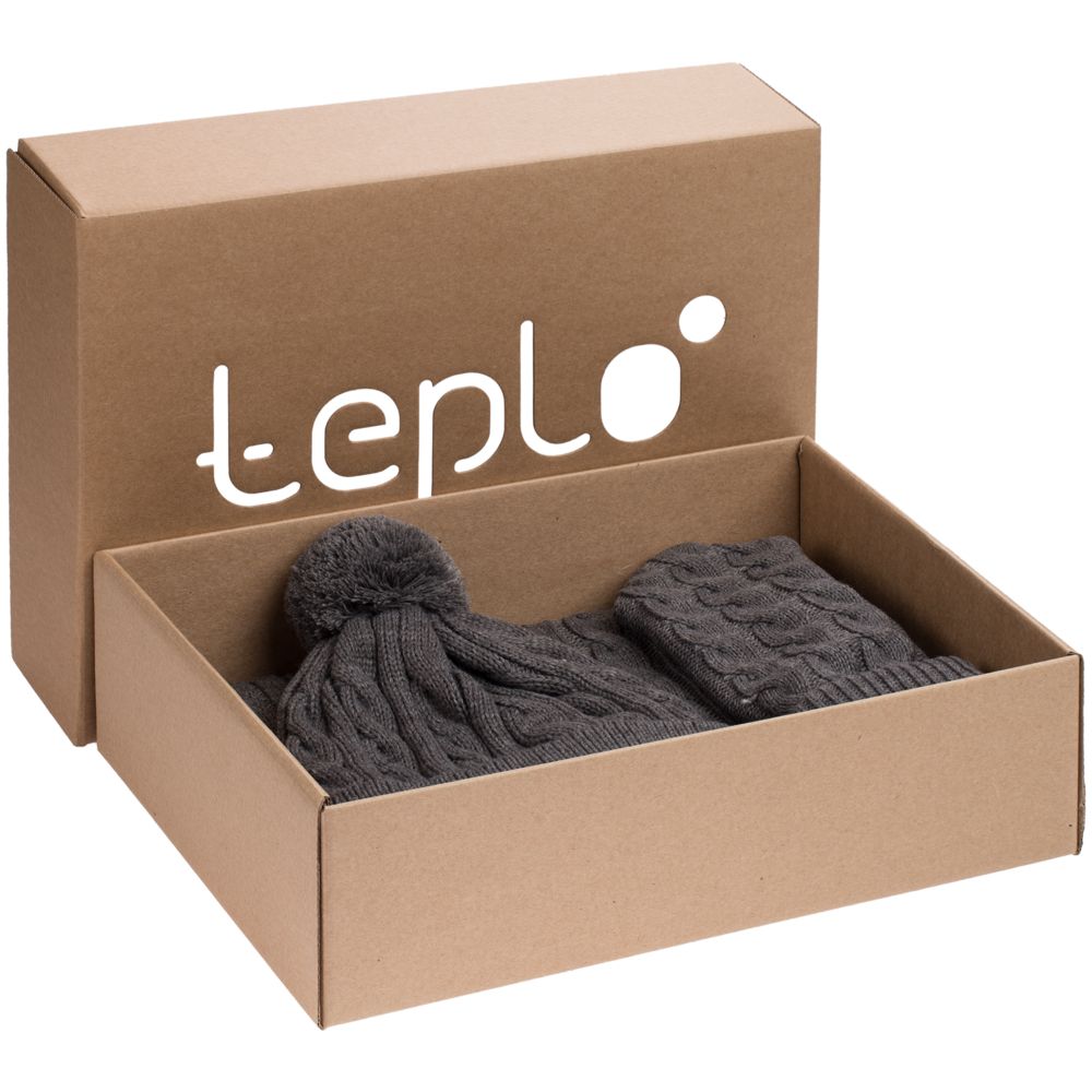 Набор Heat Trick, темно-серый меланж с логотипом