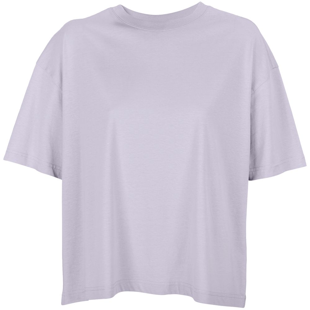 Футболка оверсайз женская Boxy Women, сиреневая с логотипом