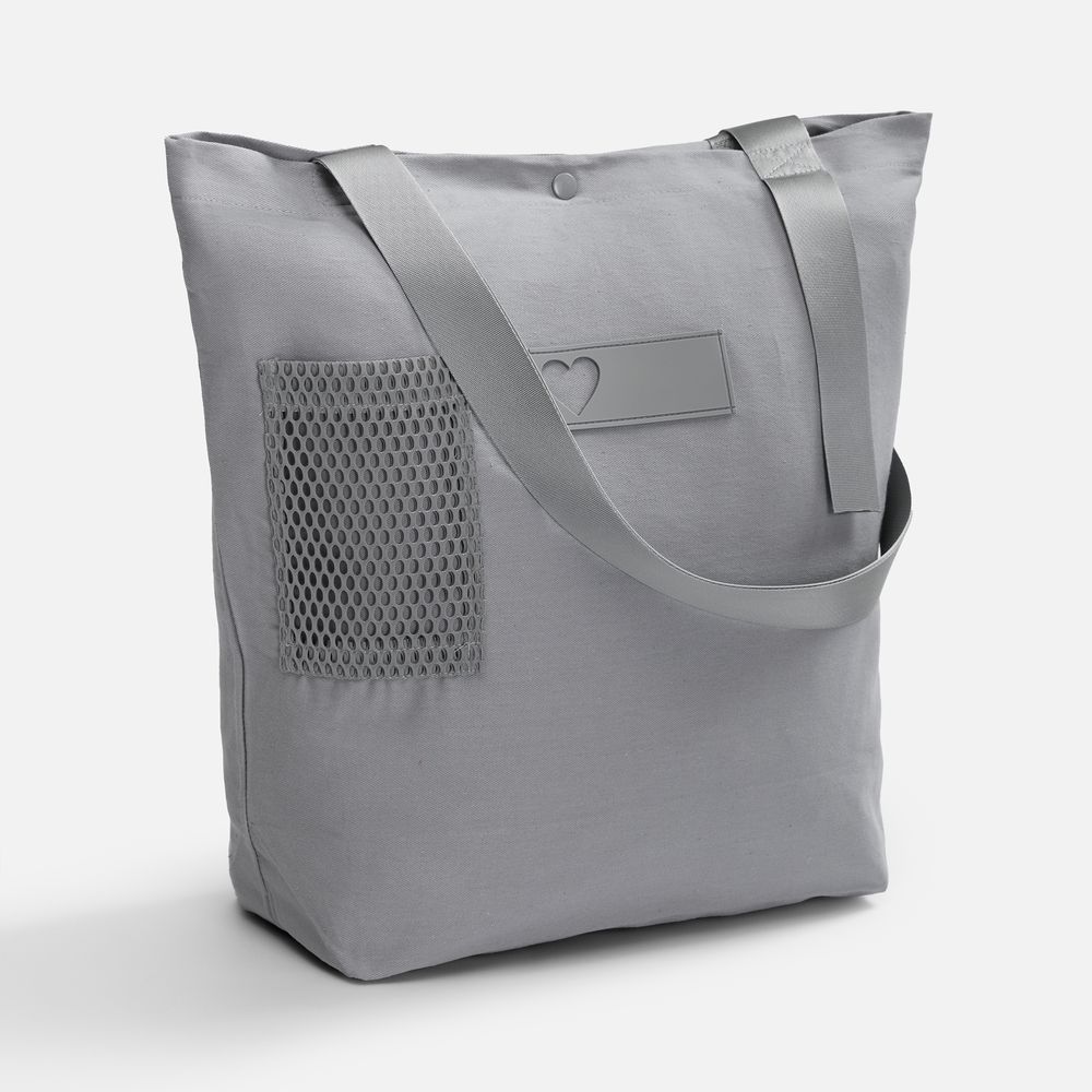 Шопер-конструктор Taga с серыми элементами с логотипом