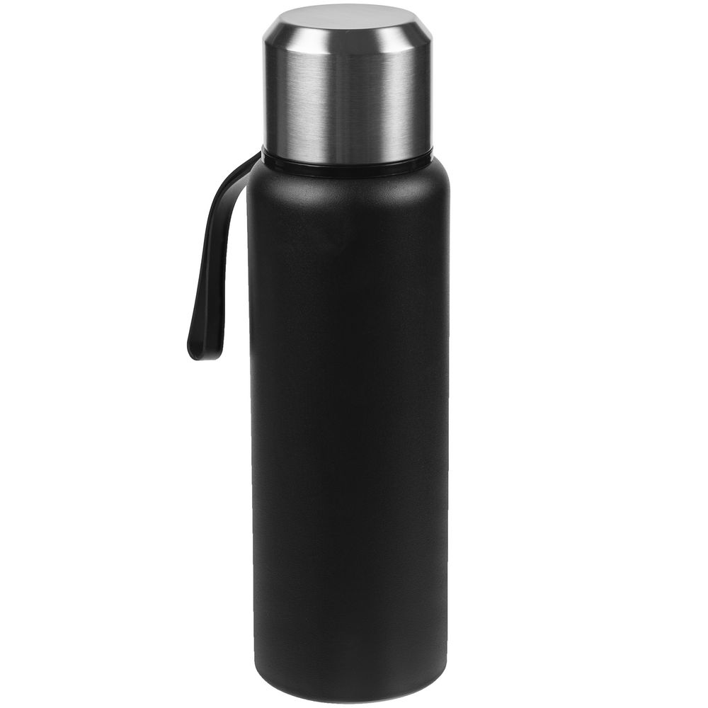 Термос с ситечком Hoffell, черный с логотипом