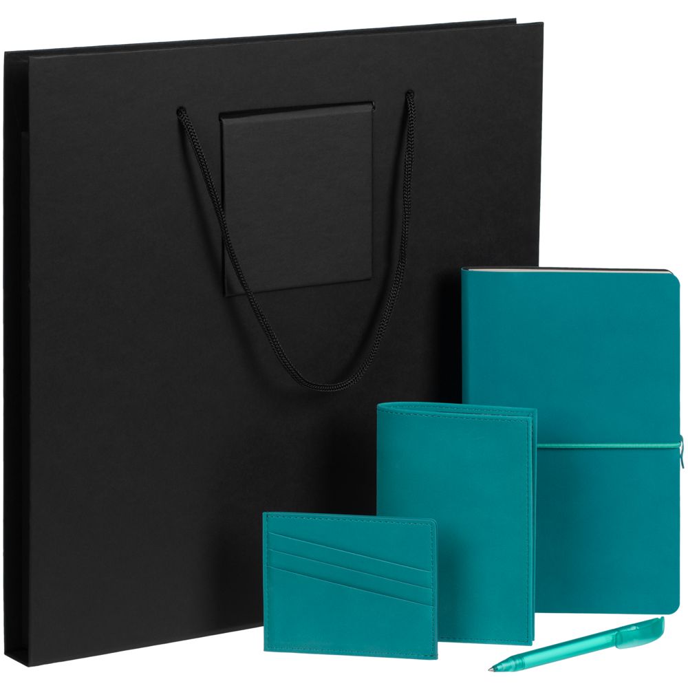 Набор Nubuk Maxi, бирюзовый с логотипом