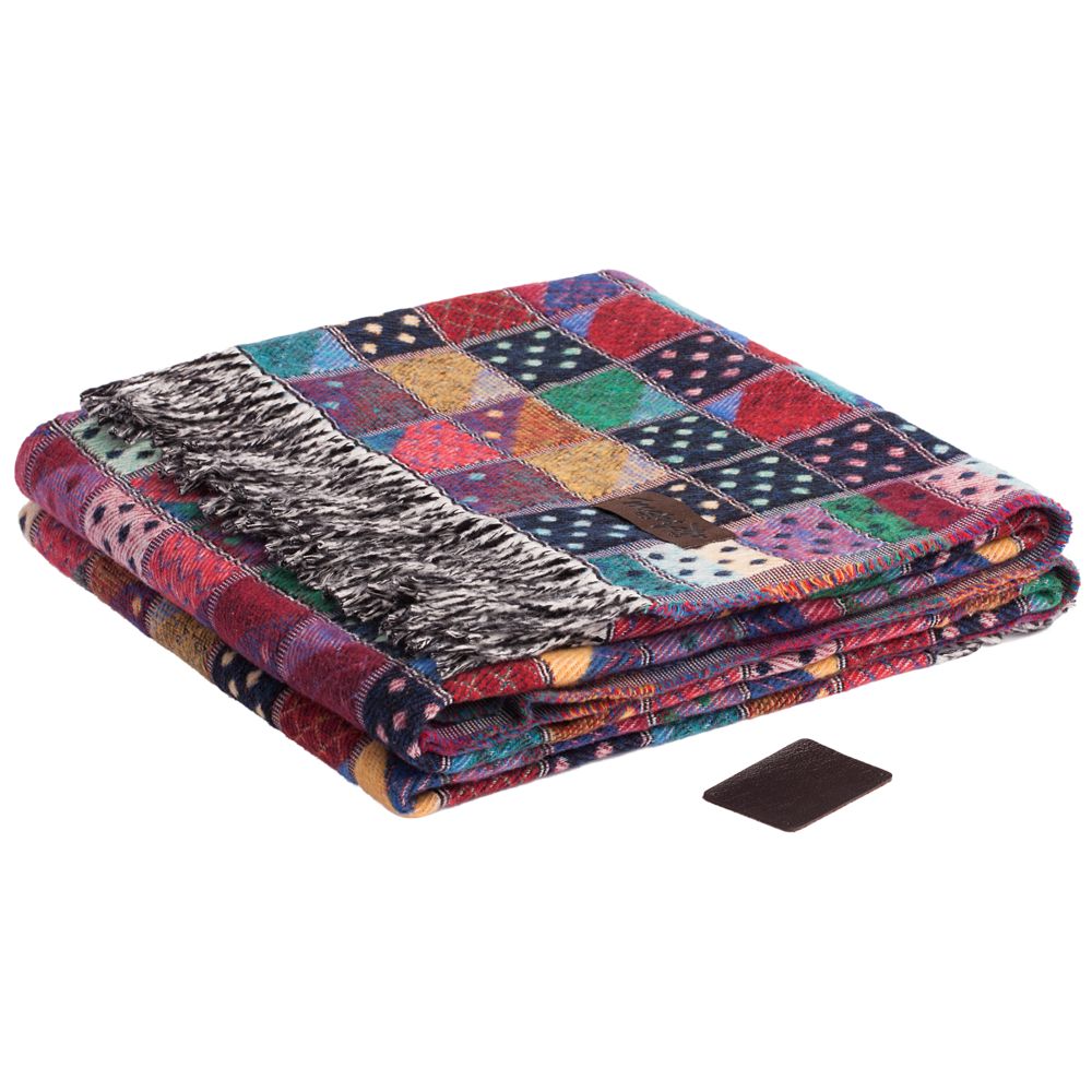 Плед Illinois, бордовый с логотипом