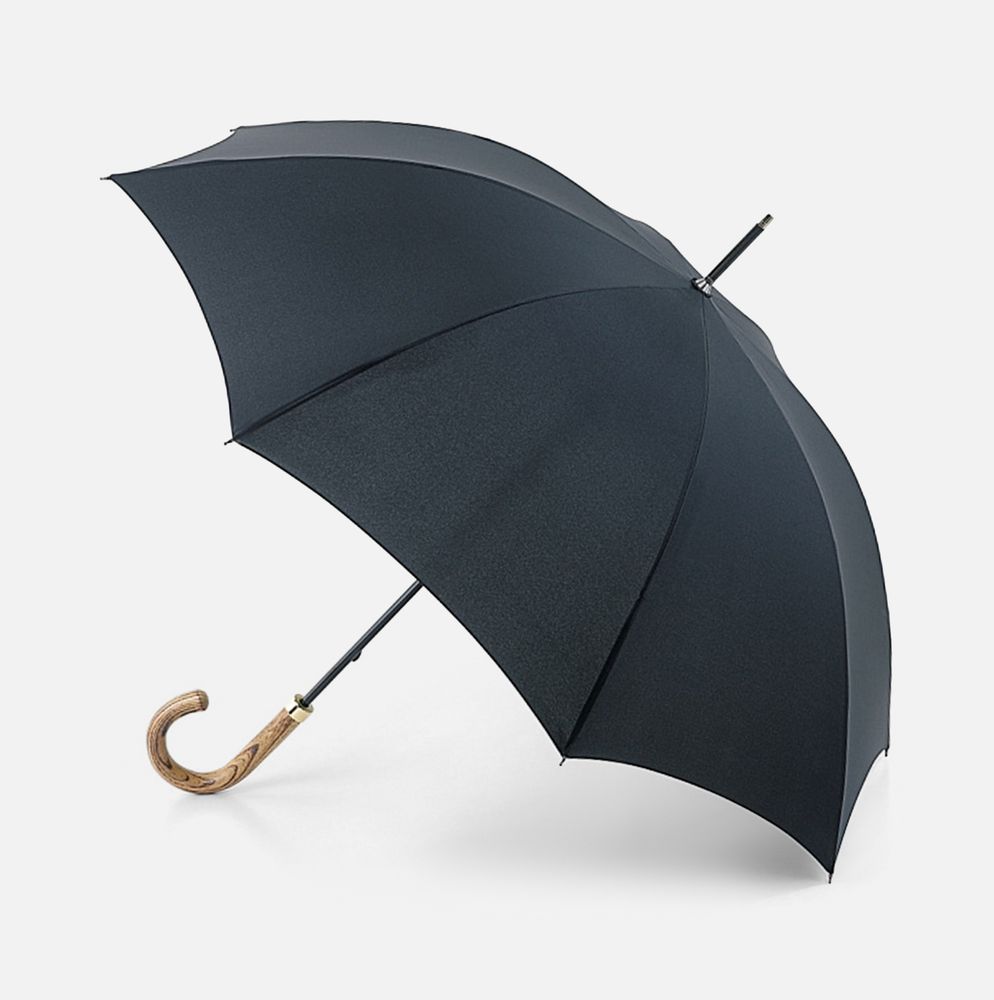 Зонт-трость Commissioner, черный с логотипом