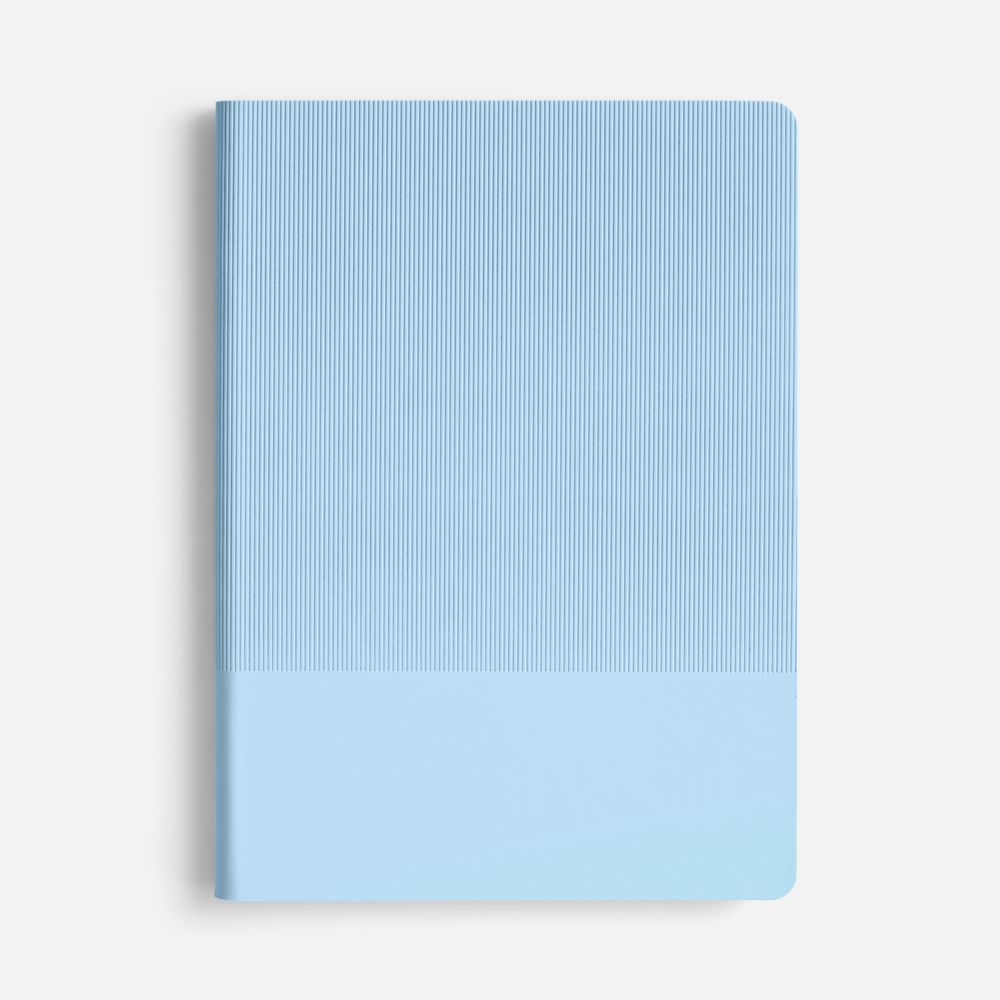 Ежедневник Vale New, недатированный, голубой с логотипом