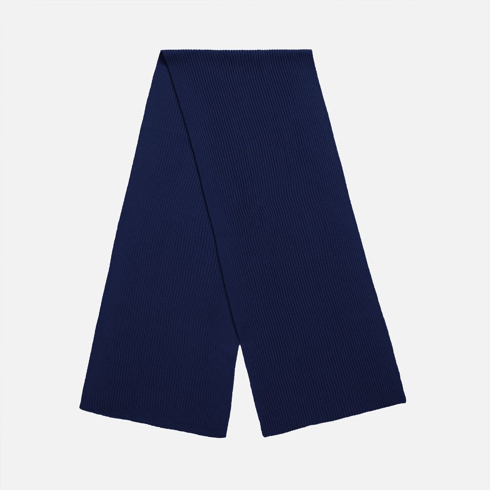 Шарф Nobilis Mono, темно-синий с логотипом