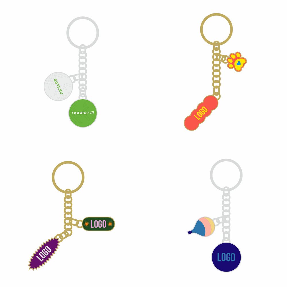 Брелок с подвесками Tink на заказ, доставка авиа с логотипом