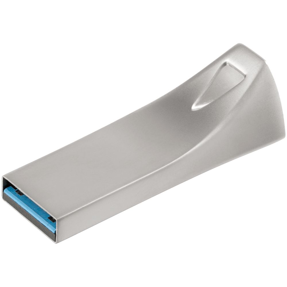 Флешка Ergo Style, USB 3.0, серебристая, 32 Гб с логотипом