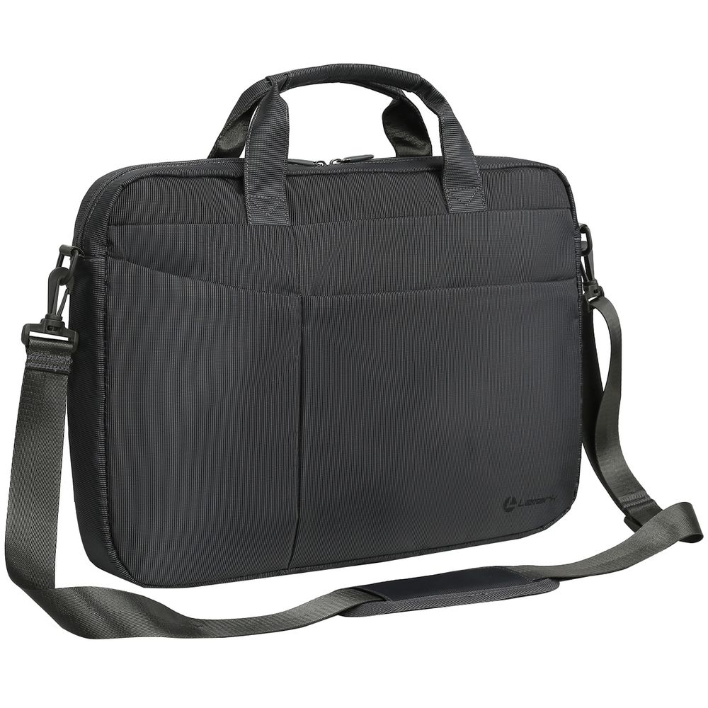 Сумка для ноутбука L247, темно-серая с логотипом