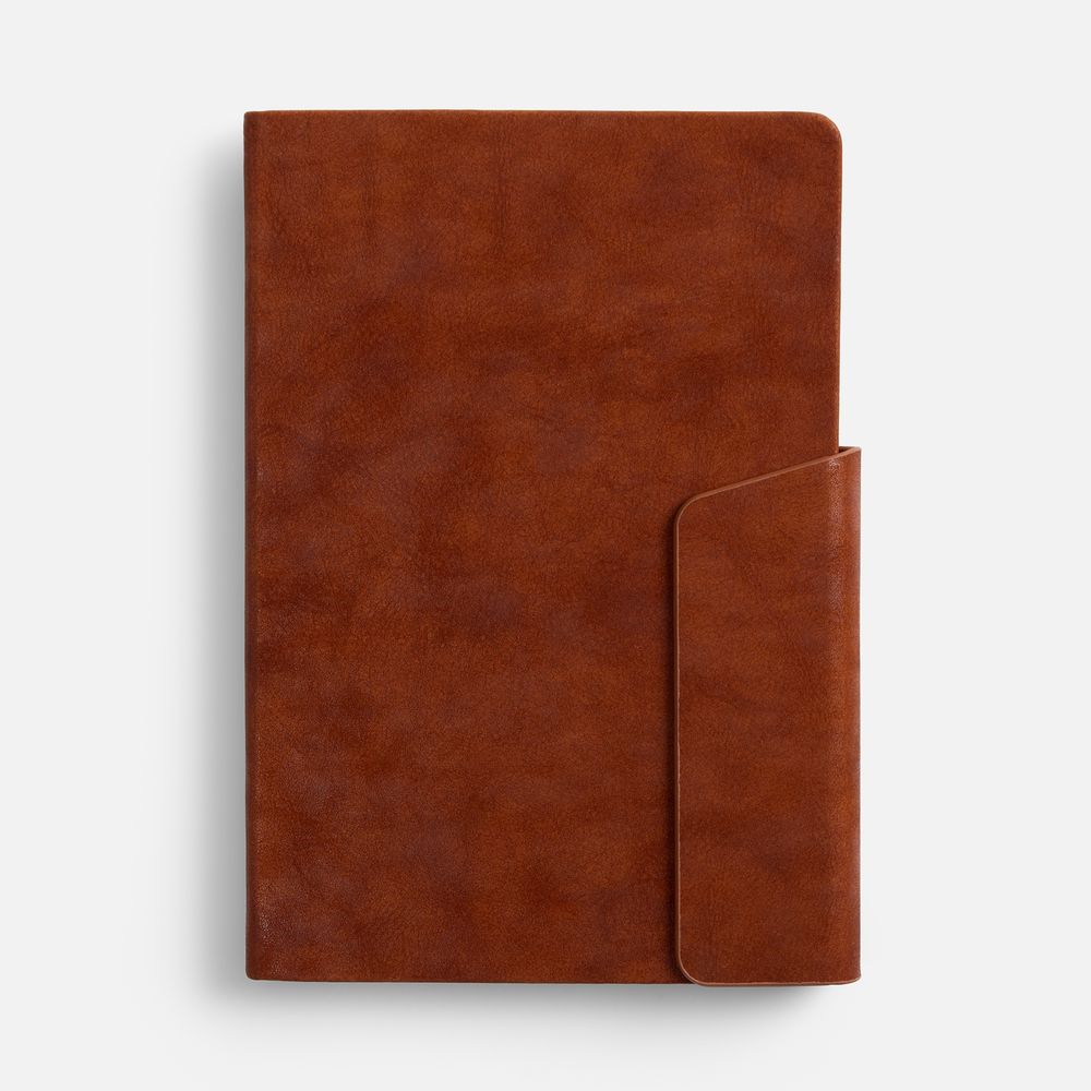 Ежедневник Leadmark, недатированный, коричневый с логотипом