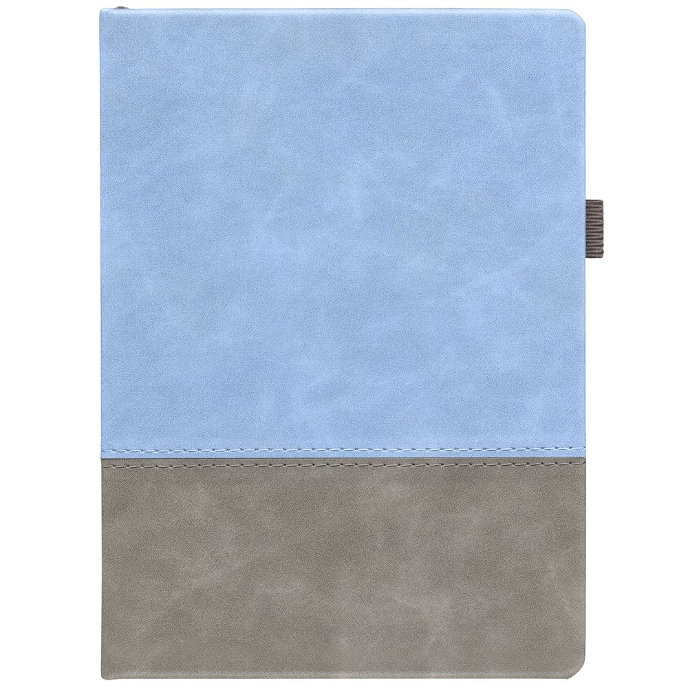 Ежедневник Horizon, недатированный, серый с голубым с логотипом