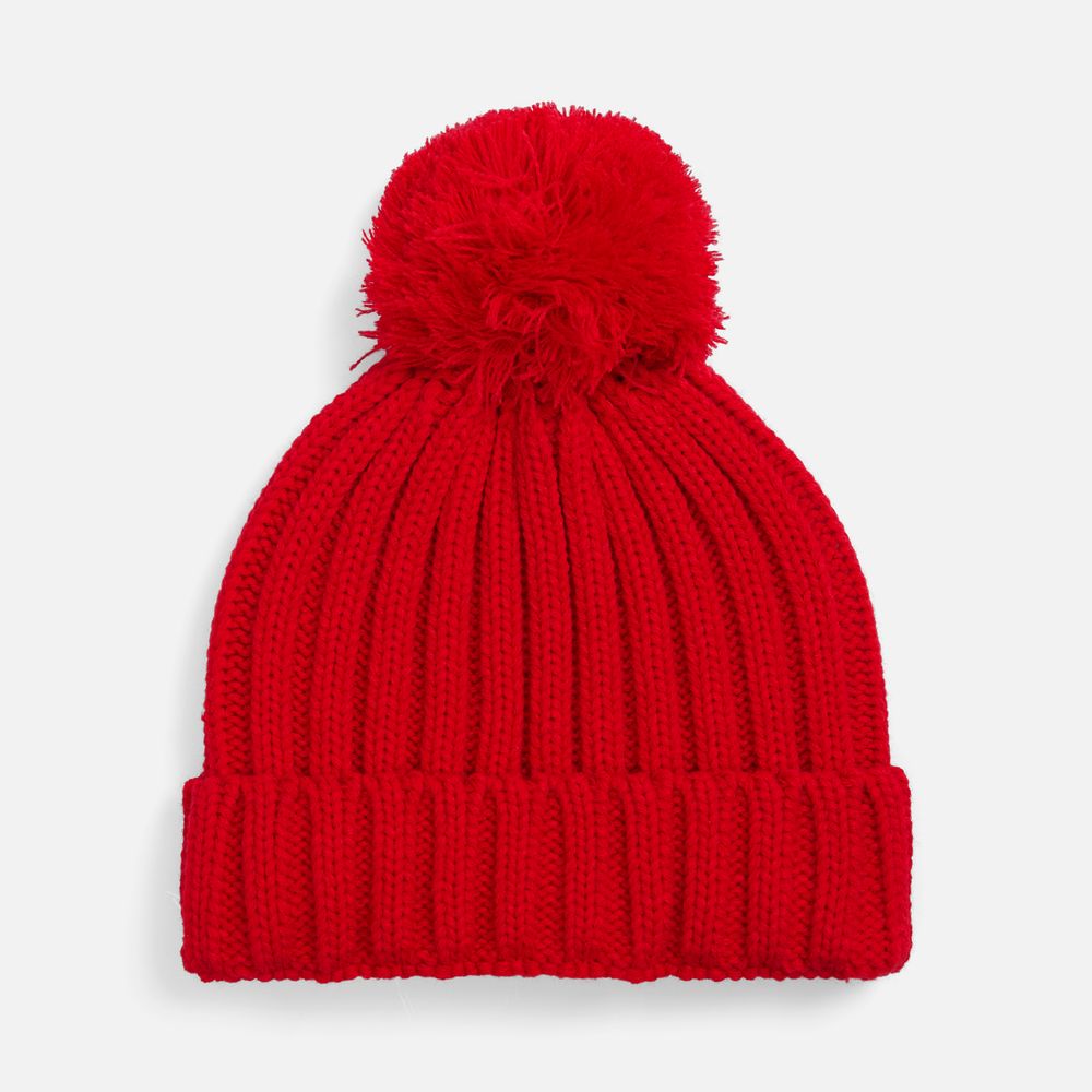 Шапка HappyGo, красная с логотипом