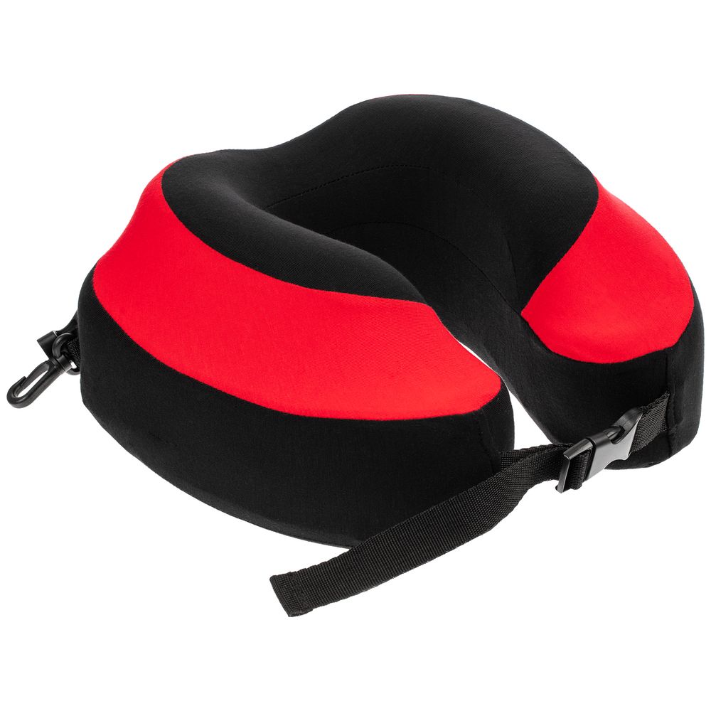 Дорожная подушка Piligrim, красная с логотипом