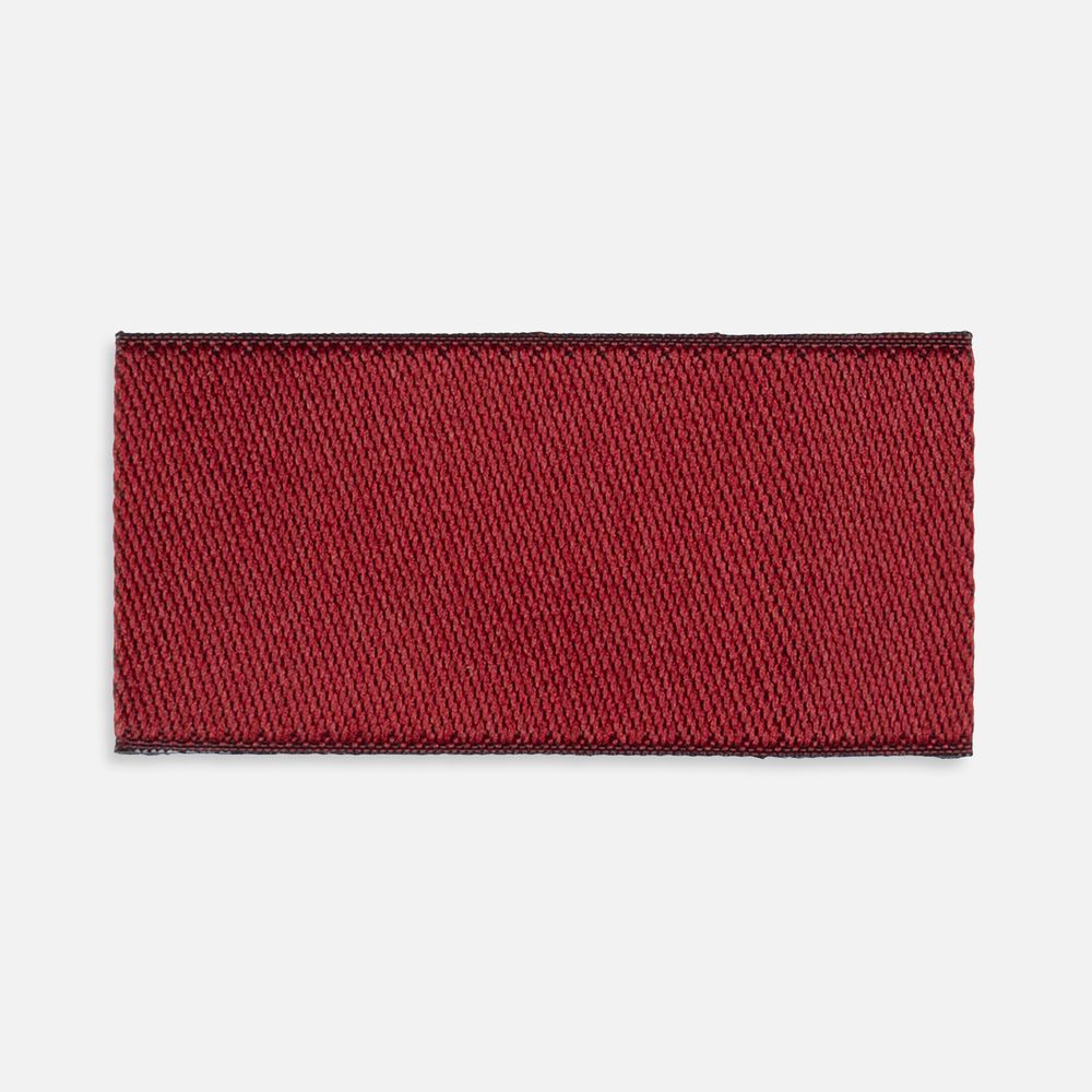 Лейбл тканевый Epsilon, XXS, бордовый с логотипом