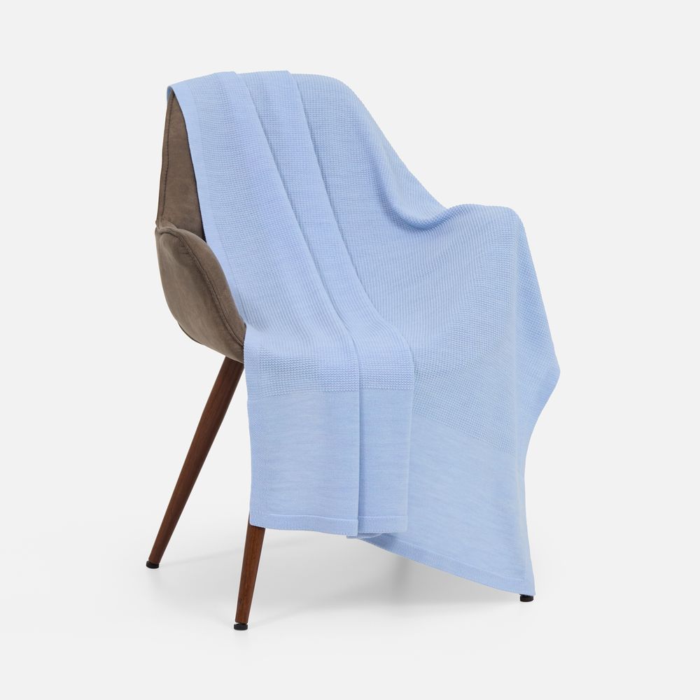 Плед Aviator, голубой с логотипом