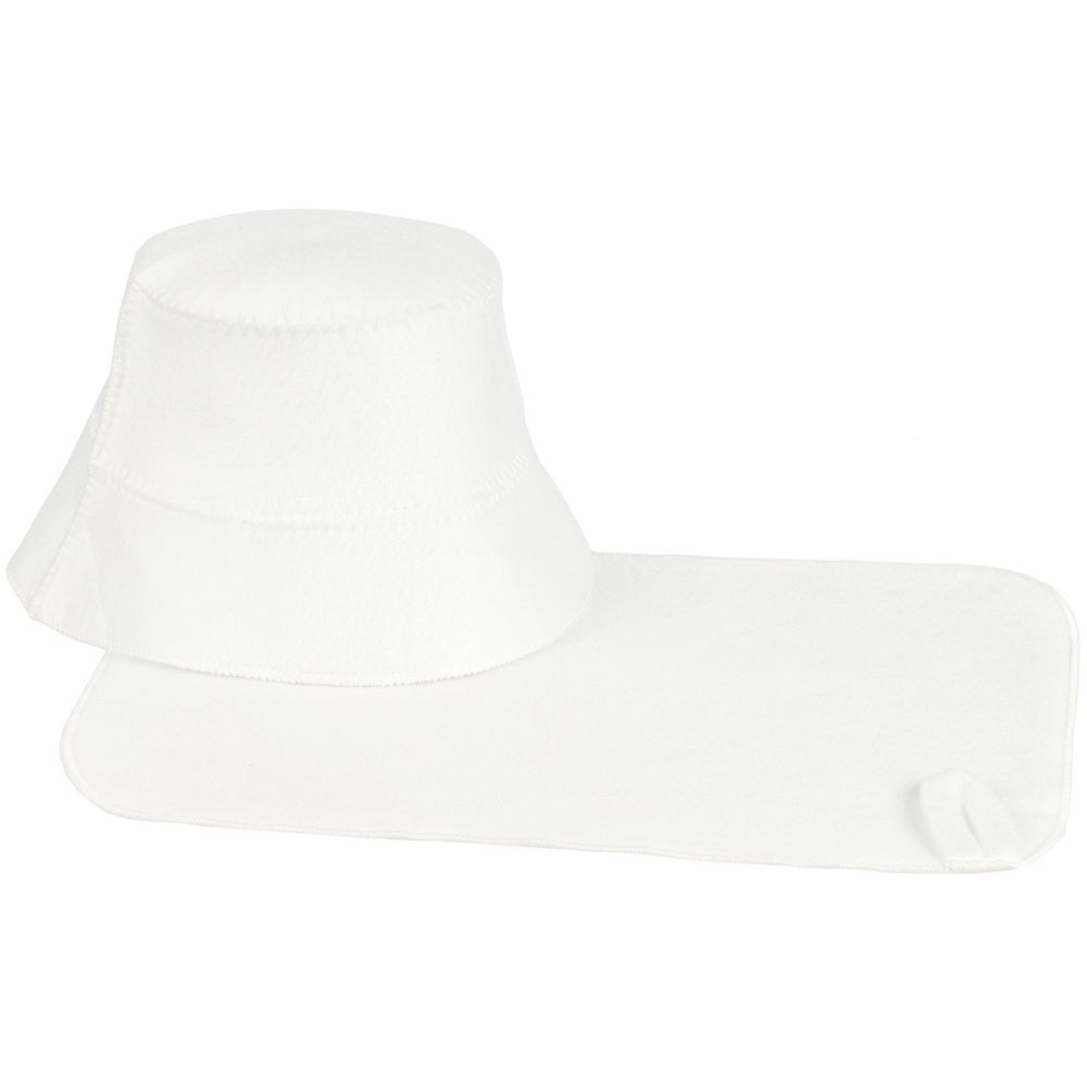 Набор для бани Panam, белый с логотипом