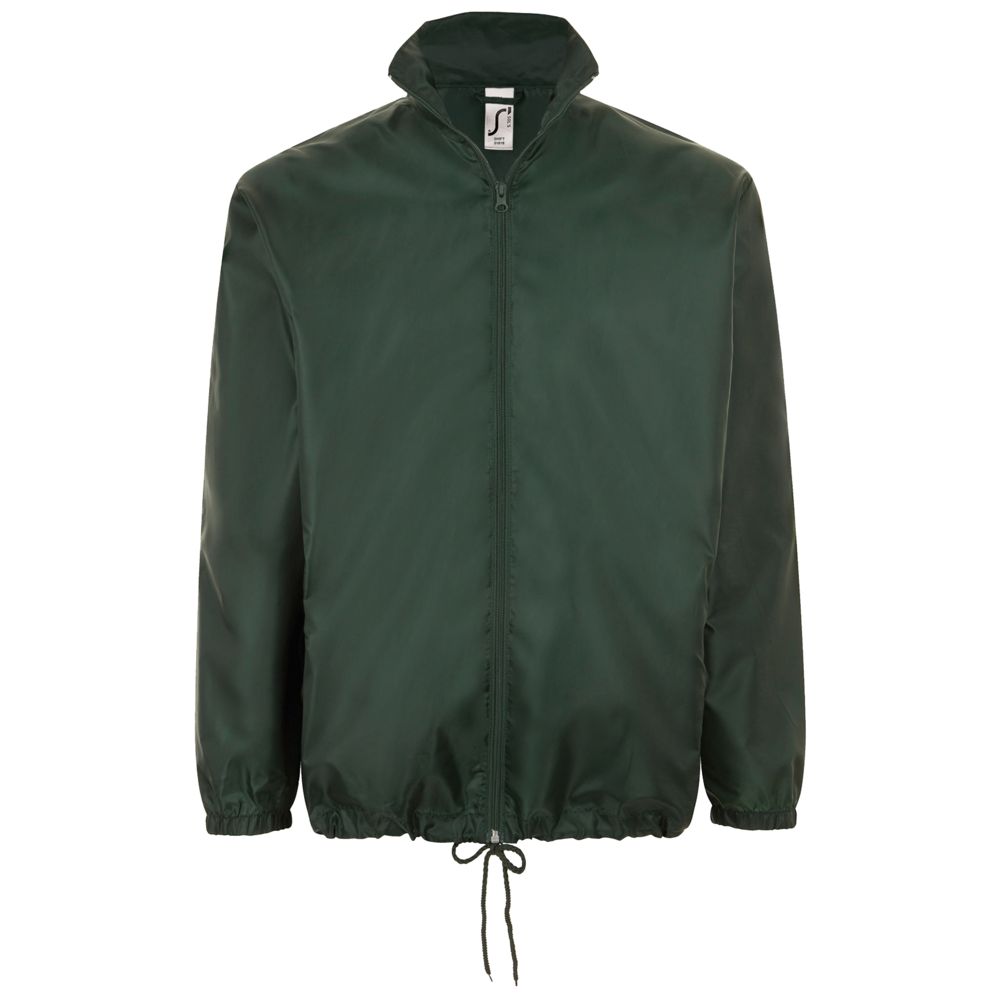 Ветровка унисекс Shift, зеленая с логотипом
