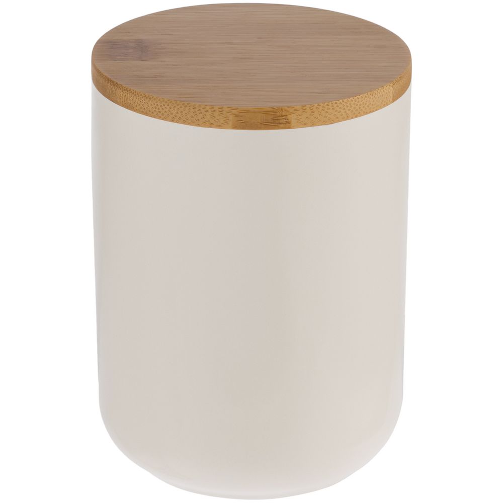 Банка для хранения Bambic с бамбуковой крышкой с логотипом