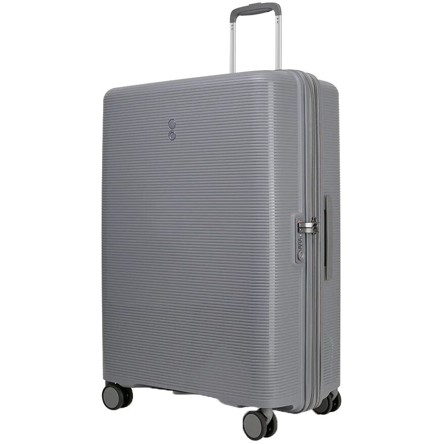 Чемодан Forza L, серый с логотипом