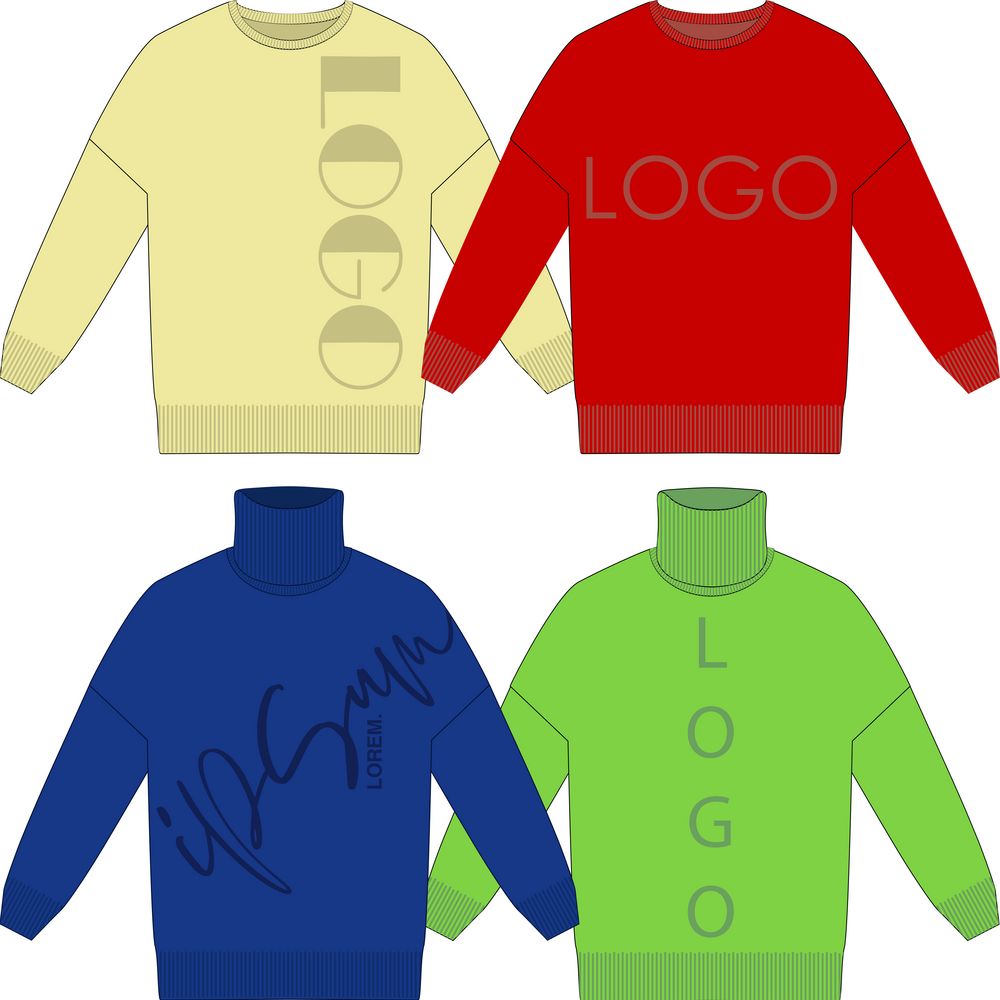 Свитер оверсайз на заказ Tricksy Terra Grand на заказ, акрил с логотипом