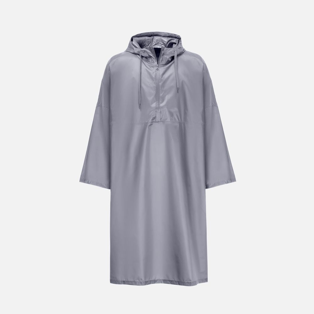Дождевик-анорак R1, серый с логотипом