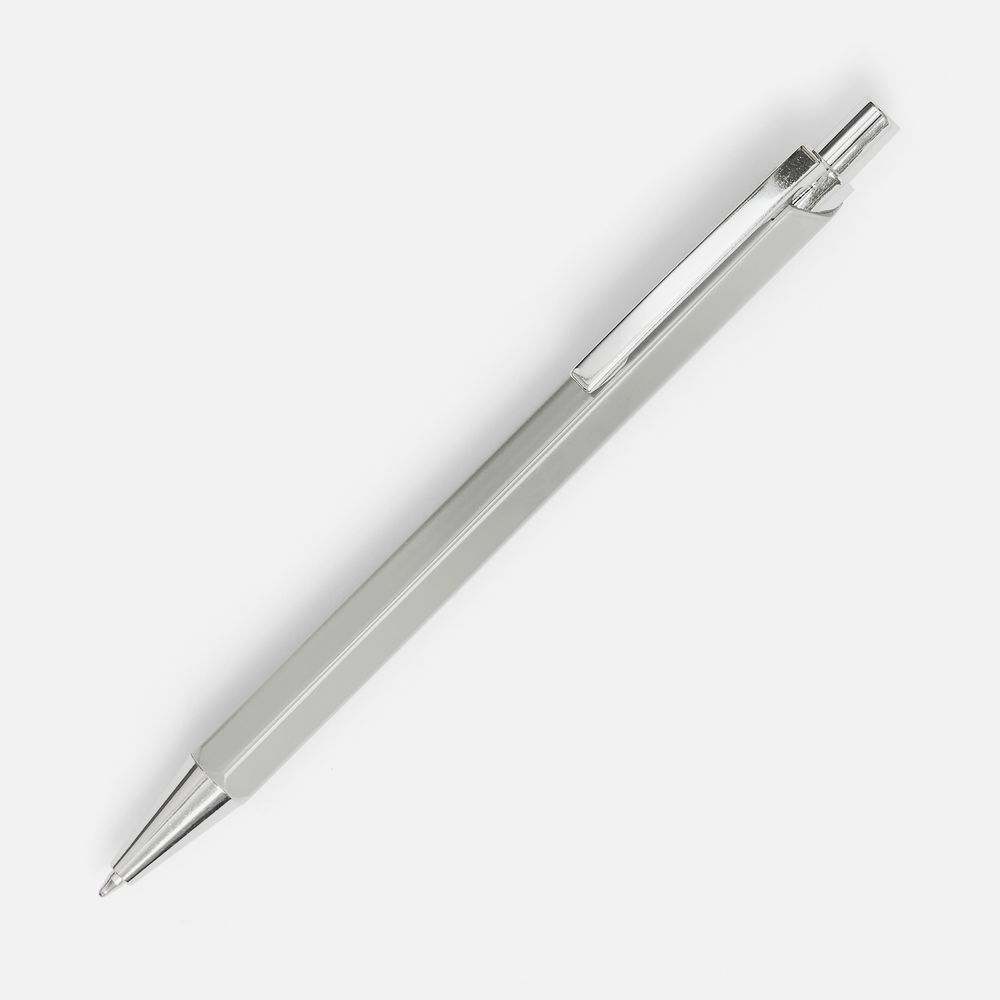 Ручка шариковая Alumno, серая с логотипом