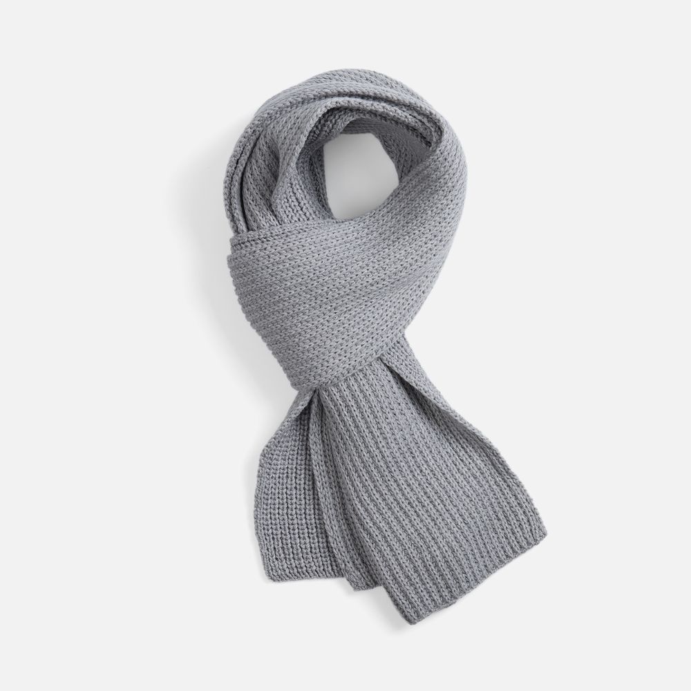 Шарф Nordkyn, светло-серый меланж с логотипом