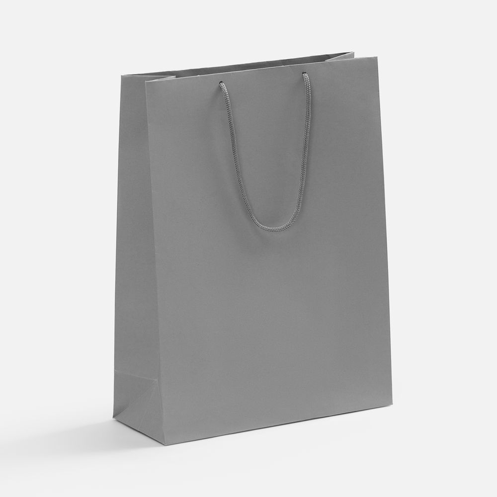 Пакет бумажный Porta XL, серый с логотипом