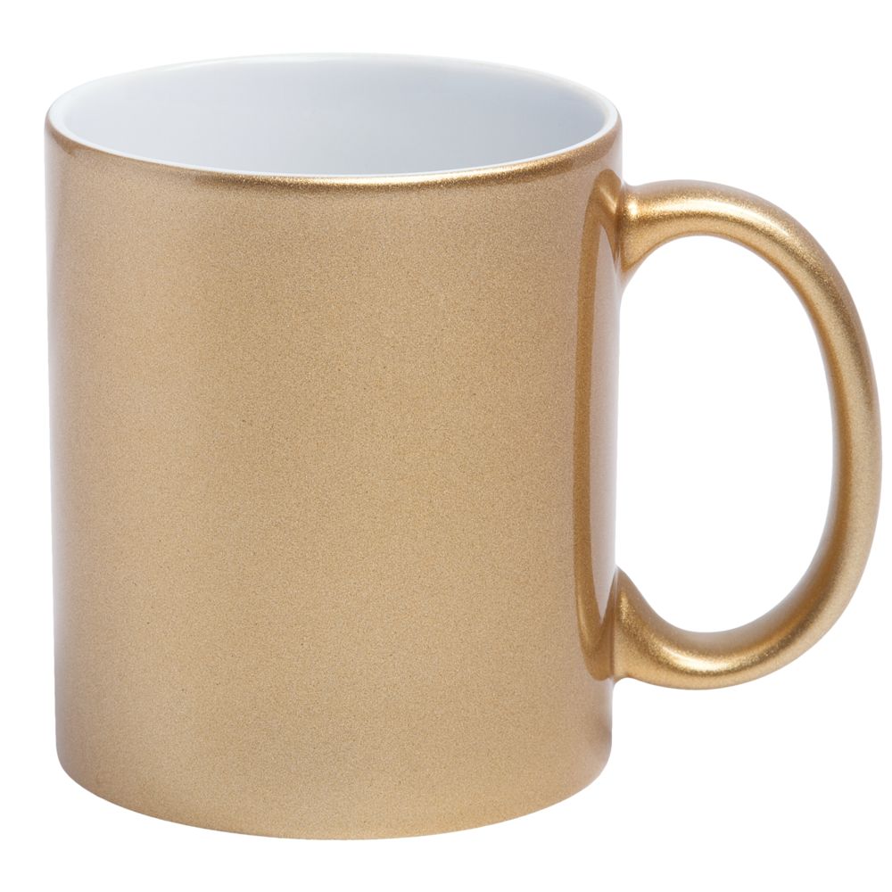 Кружка Ore для сублимационной печати, золотистая с логотипом