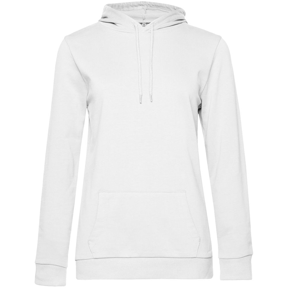 Толстовка с капюшоном женская Hoodie, белая с логотипом