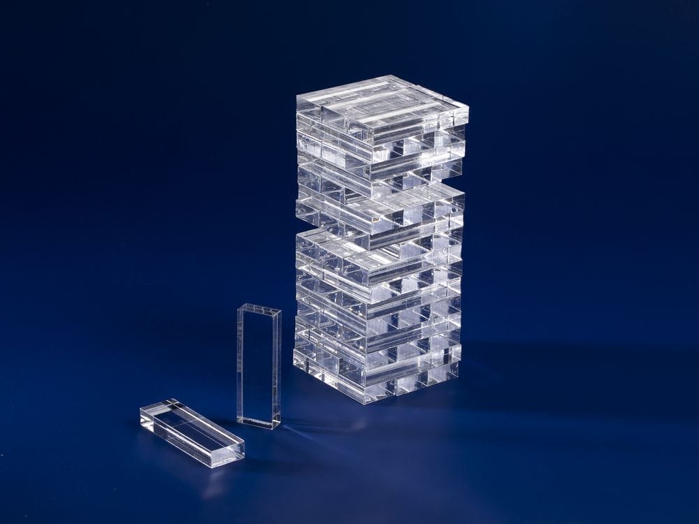 Игра Acrylic Tower, прозрачная с логотипом