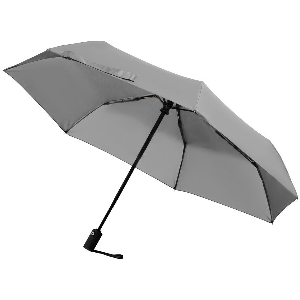 Зонт складной Trend Magic AOC, серый с логотипом