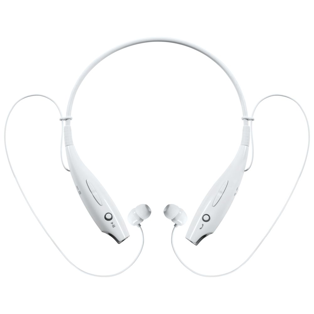 Bluetooth наушники stereoBand, ver.2, белые с логотипом