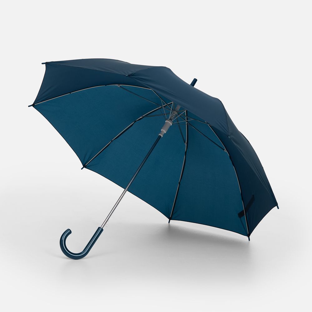 Зонт-трость Promo, темно-синий с логотипом