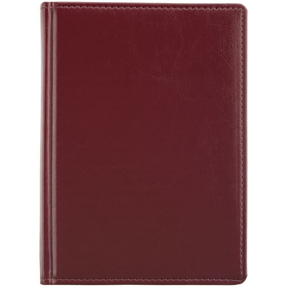 Ежедневник Nebraska, недатированный, бордовый с логотипом