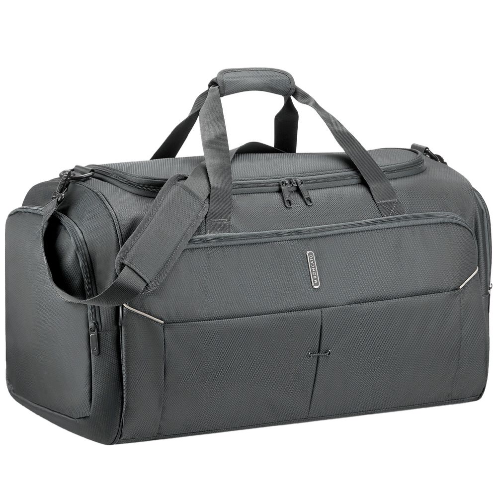 Сумка дорожная Ironik 2.0 L, серая с логотипом