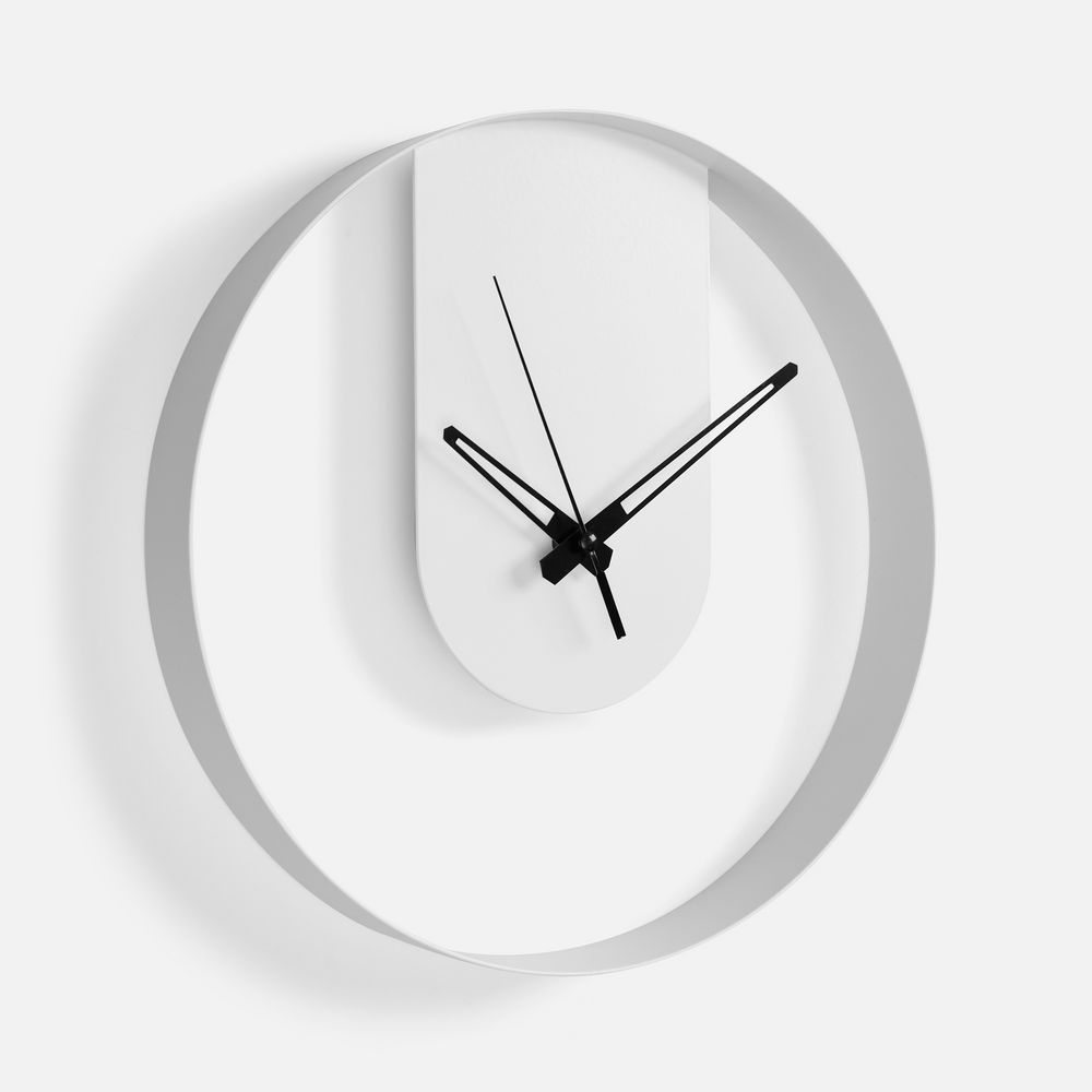 Часы Laconic, белые с логотипом