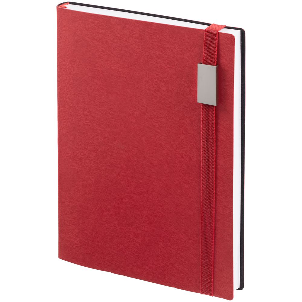 Ежедневник Vivian Metal, недатированный, красный с логотипом