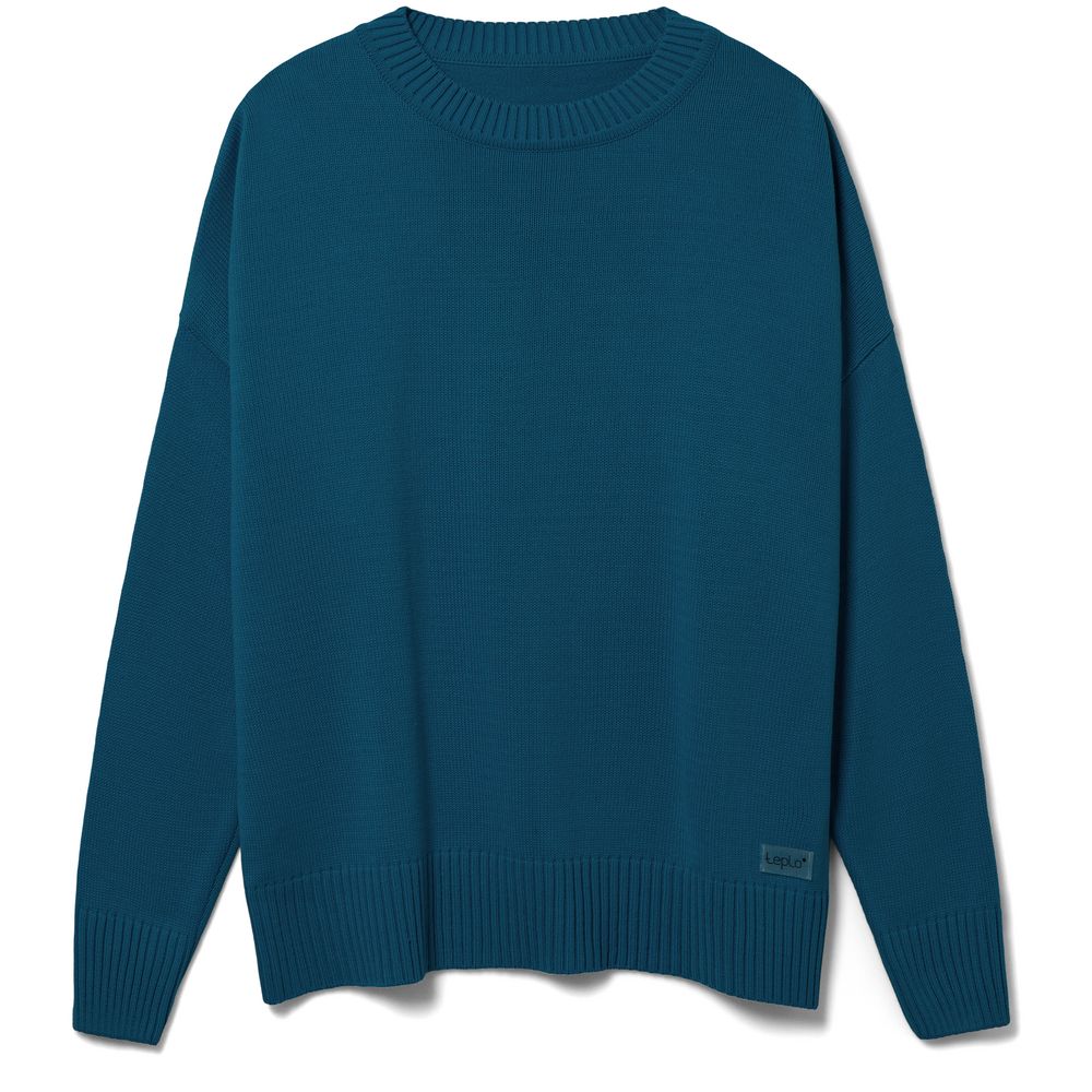 Джемпер оверсайз унисекс Stated в сумке, синий (морская волна) с логотипом