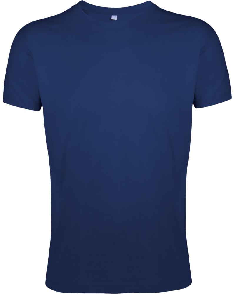 Футболка мужская Regent Fit 150, кобальт (темно-синяя) с логотипом