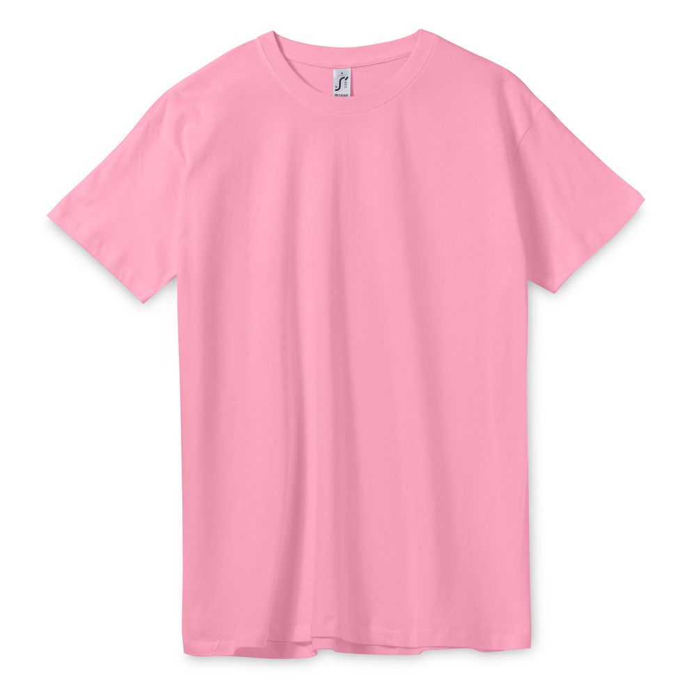 Футболка унисекс Regent 150, розовая орхидея с логотипом