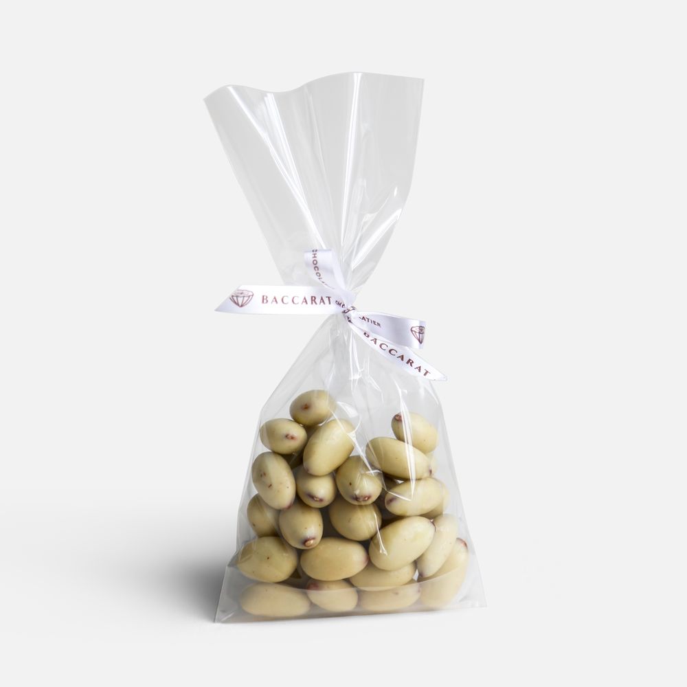 Миндаль Crispetti, в белом шоколаде с логотипом