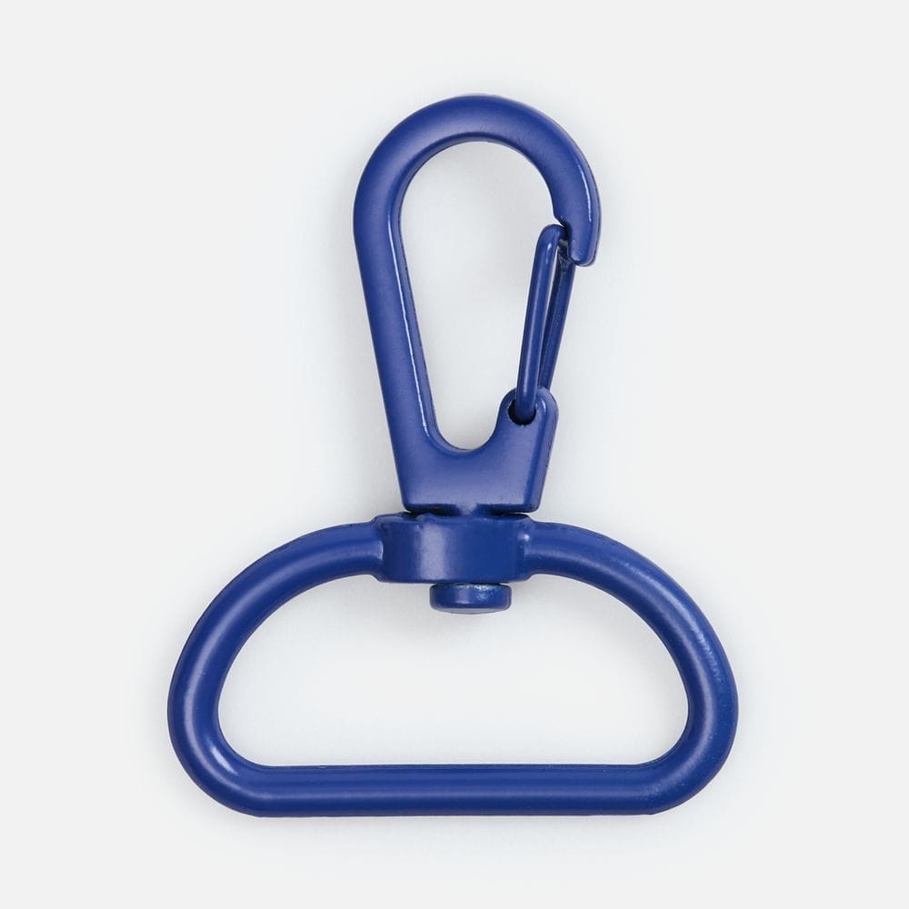 Застежка-карабин Snap Hook, L, синяя с логотипом