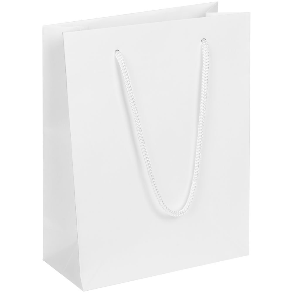 Пакет бумажный Vid S, белый с логотипом