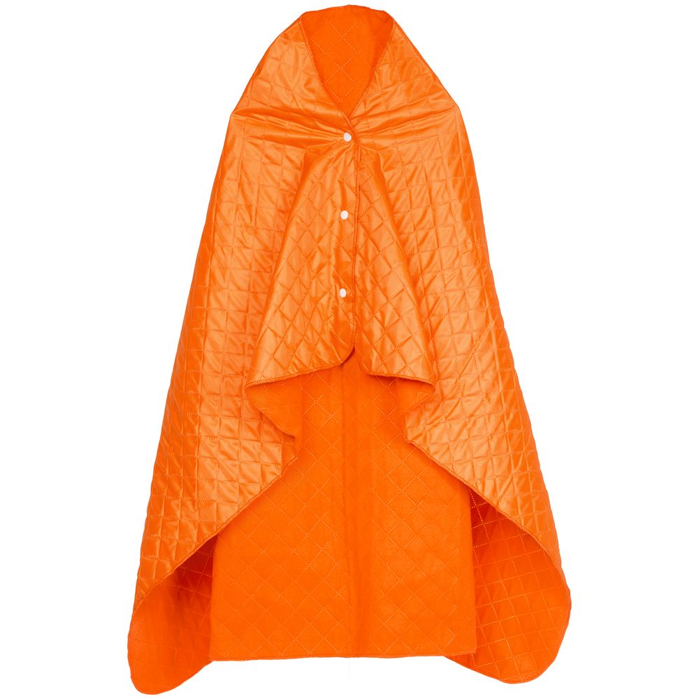 Плед-пончо для пикника SnapCoat, оранжевый с логотипом