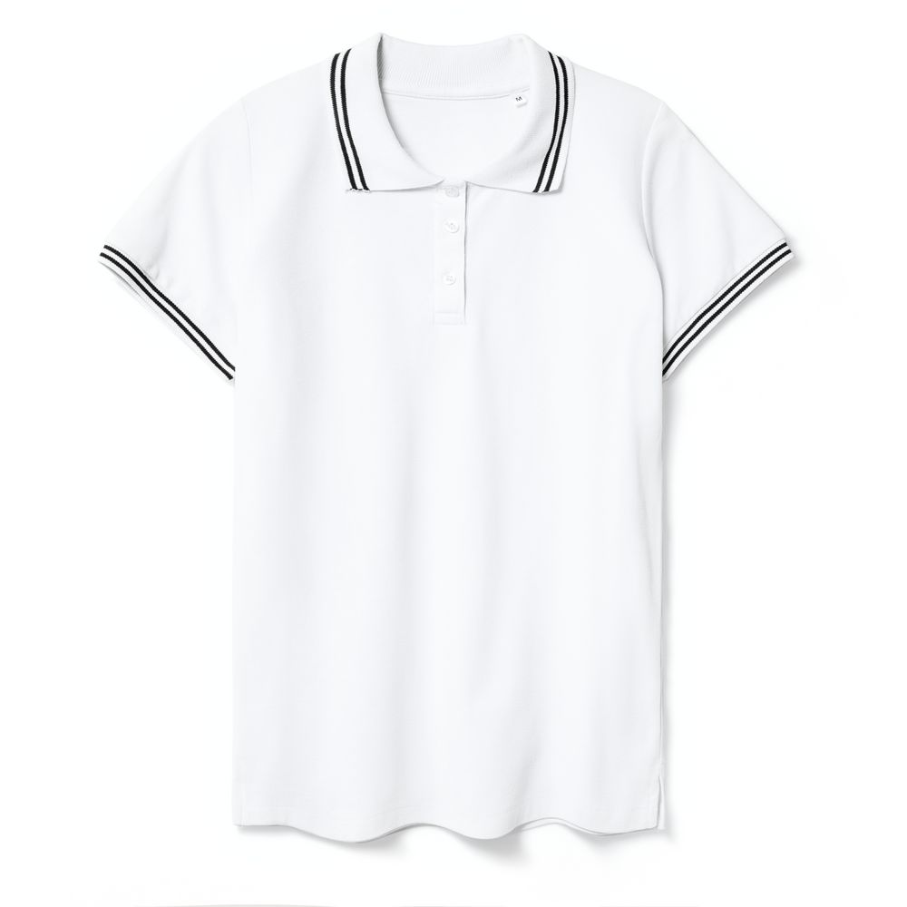 Рубашка поло женская Virma Stripes Lady, белая с логотипом