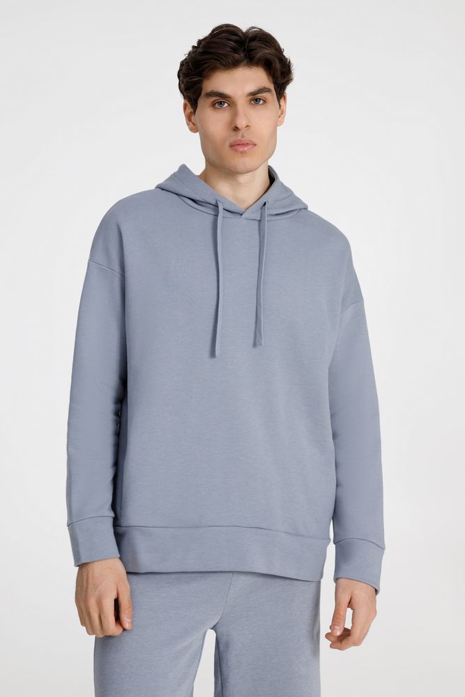 Худи унисекс H2, серое с логотипом