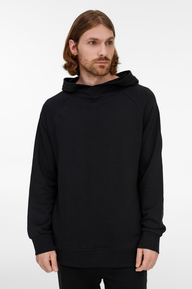 Худи унисекс H5, черное с логотипом