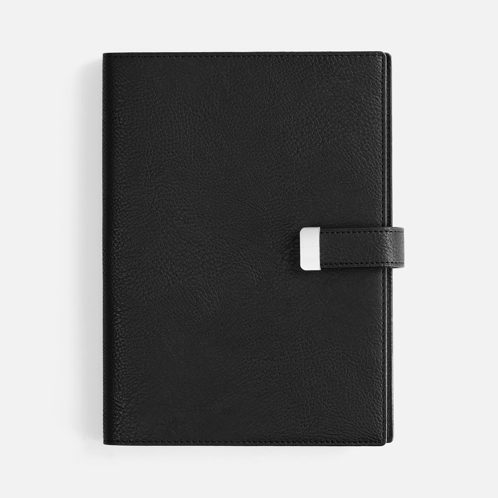 Ежедневник Repute, недатированный, черный с логотипом