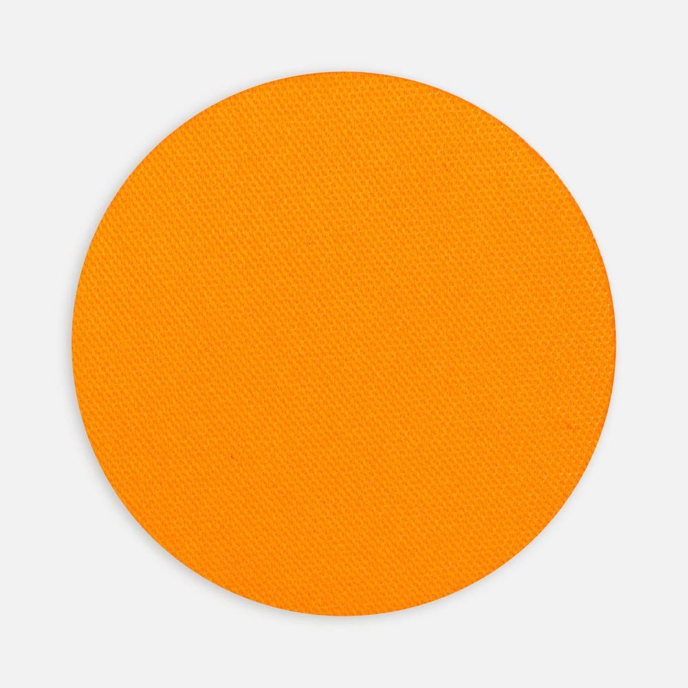 Наклейка тканевая Lunga Round, M, оранжевый неон с логотипом